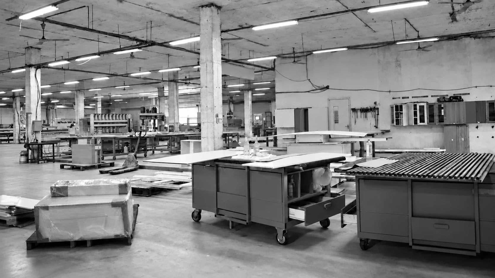 Không gian sản xuất và máy móc tại nhà máy HALAM ở Phú Nghĩa, Hà Nội